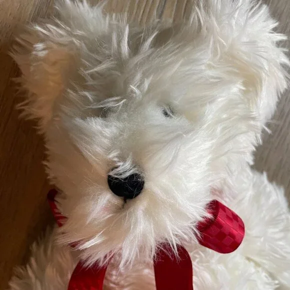 Boyds Bears White B. Everluvin Bear Plush Jointed 17" Tall Hearts - Picture 4 of 6